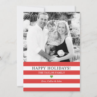 Cartes Pour Fêtes Annuelles Jolly Stripes Photo voeux de Noël