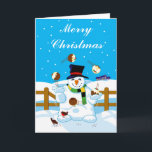 Cartes Pour Fêtes Annuelles Jongler Snowman<br><div class="desc">Jongler Snowman</div>