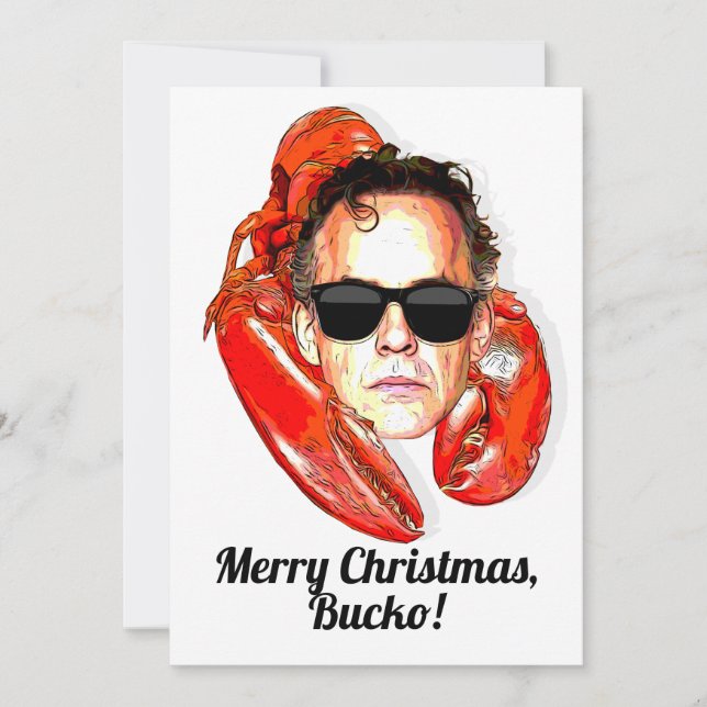 Cartes Pour Fêtes Annuelles Jordan Peterson Joyeux Noël, Bucko ! (Devant)