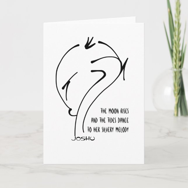Cartes Pour Fêtes Annuelles Joshu - la lune se lève et les marées dansent (Devant)