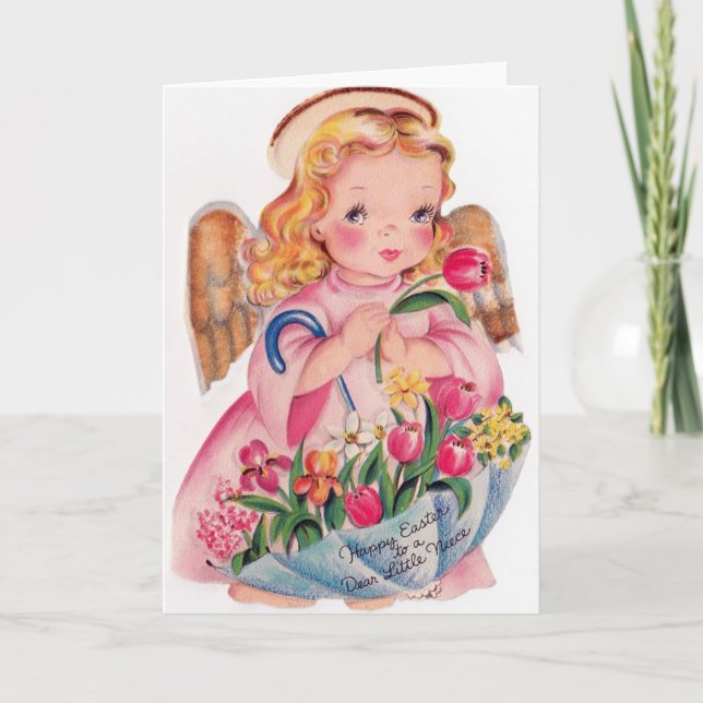 Cartes Pour Fêtes Annuelles Jote Easter Niece ajouter le message Angel (Devant)