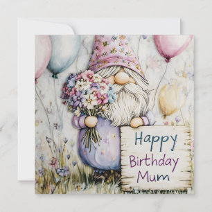 Cartes Pour Fêtes Annuelles Jote Gnome Anniversaire design pour maman