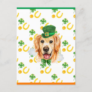 Cartes Pour Fêtes Annuelles Jote Golden Retriever Shamrock St. Patricks Day