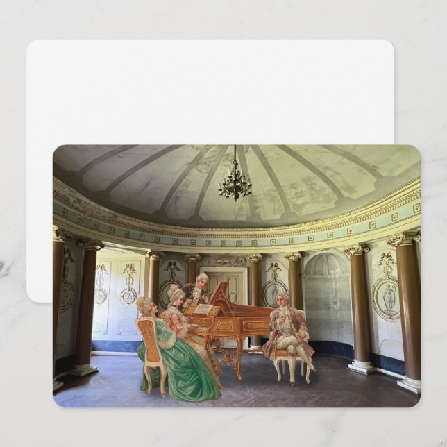 Cartes Pour Fêtes Annuelles Joue de la musique (Devant / Derrière)