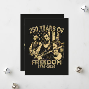 Cartes Pour Fêtes Annuelles Jouer de la guitare 4 juillet 250e anniversaire