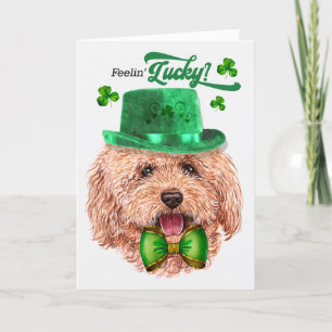 Cartes Pour Fêtes Annuelles Jouet Poodle Chien Feelin' Lucky St Patrick's Day