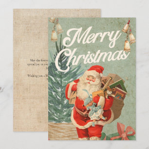 Cartes Pour Fêtes Annuelles Jouets classiques de Père Noël vintage Cadeau de N