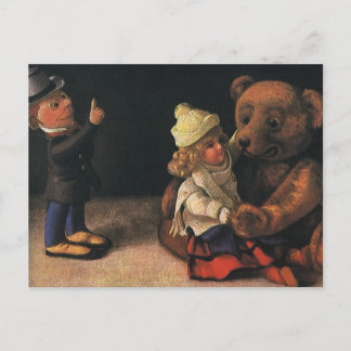Cartes Pour Fêtes Annuelles Jouets de Noël, poupée et ours en peluche