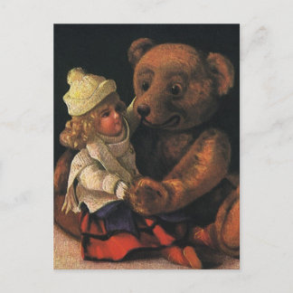 Cartes Pour Fêtes Annuelles Jouets de Noël, poupée et ours en peluche