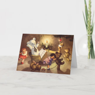 Cartes Pour Fêtes Annuelles Jouets de Noël Vintage, Poupées dansantes, Nounour