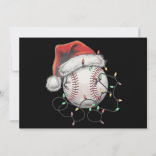 Cartes Pour Fêtes Annuelles Joueur de baseball de Noël Santa Sports