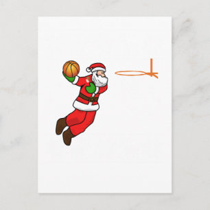 Cartes Pour Fêtes Annuelles Joueur de basket-ball de Noël du Père Noël