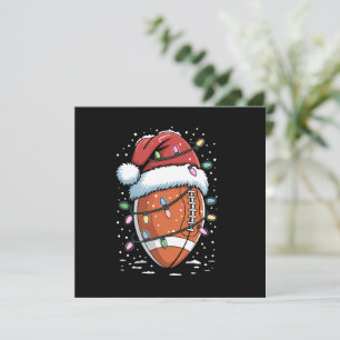 Cartes Pour Fêtes Annuelles Joueur de football américain de Noël Sports Santa