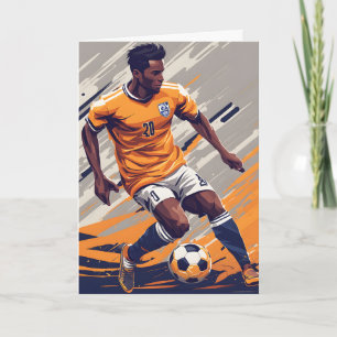 Cartes Pour Fêtes Annuelles Joueur de football Fête des Pères