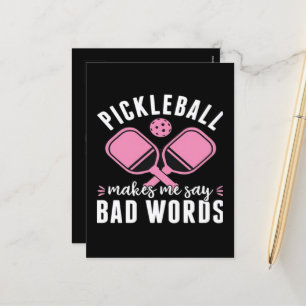 Cartes Pour Fêtes Annuelles Joueur de pickleball Pickleball me fait dire de ma