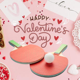 Cartes Pour Fêtes Annuelles Joueur de tennis de table Ping Pong Saint-Valentin