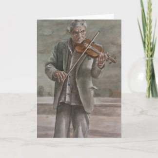 Cartes Pour Fêtes Annuelles Joueur de violon, Subotica