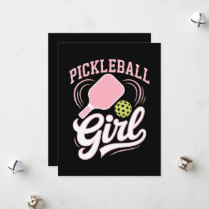Cartes Pour Fêtes Annuelles Joueuse de pickleball fille