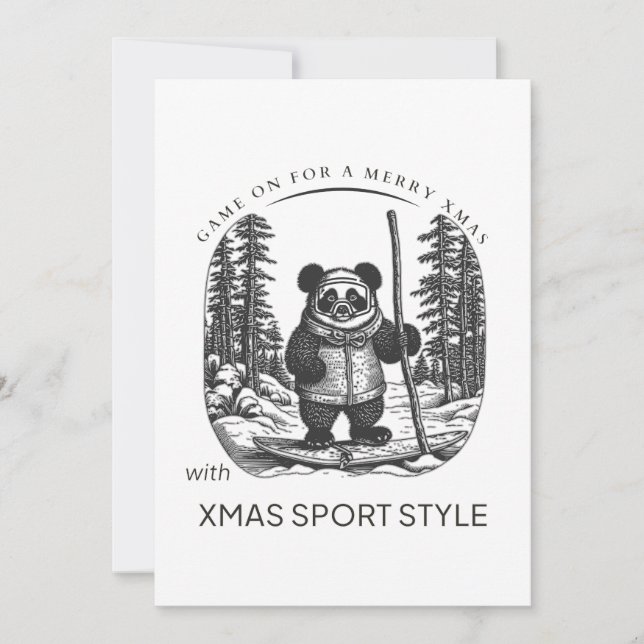 Cartes Pour Fêtes Annuelles Jouez pour un Joyeux Noël avec Xmas Sport Style! (Devant)