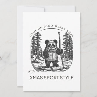 Cartes Pour Fêtes Annuelles Jouez pour un Joyeux Noël avec Xmas Sport Style!