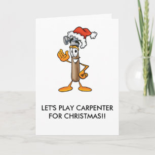 CARTES POUR FÊTES ANNUELLES JOUONS CARPENTER POUR NOËL
