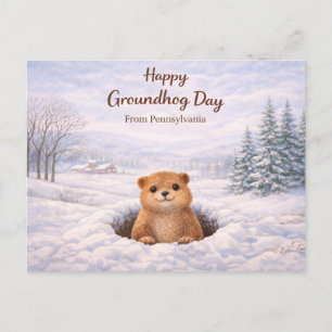 Cartes Pour Fêtes Annuelles Jour de la marmotte de Pennsylvanie