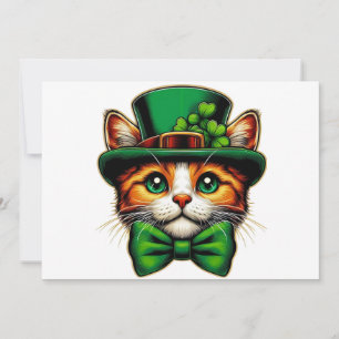 Cartes Pour Fêtes Annuelles Jour de la Saint-Patrick chaton mignon