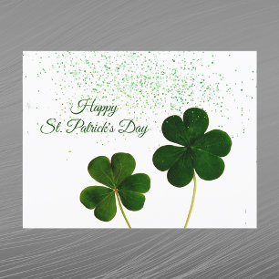 Cartes Pour Fêtes Annuelles Jour de la Saint Patrick Confetti Vert shamrock