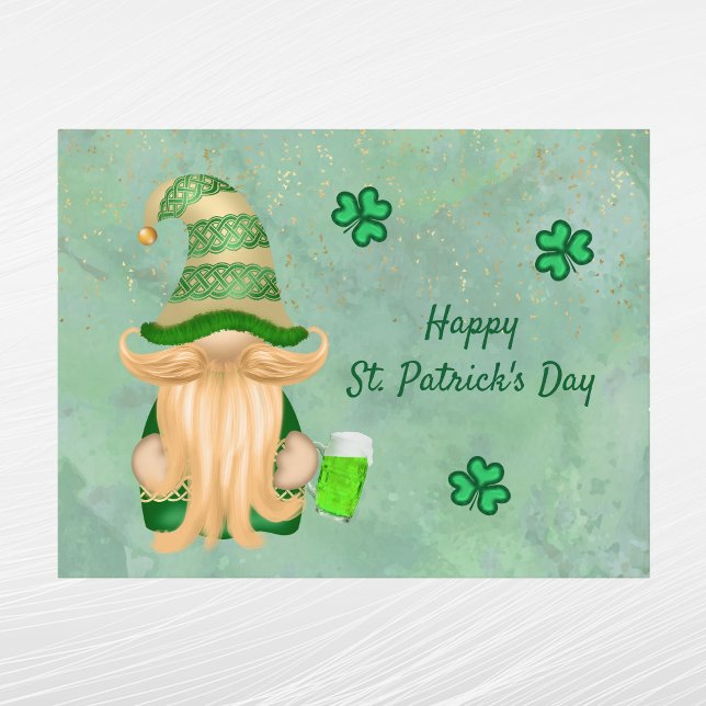 Cartes Pour Fêtes Annuelles Jour de la Saint Patrick de la bière Shamrock vert (Créateur téléchargé)