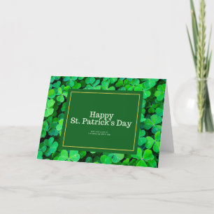 Cartes Pour Fêtes Annuelles Jour de la Saint-Patrick heureux avec trèfle sur f
