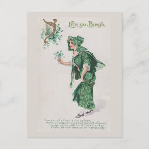 Cartes Pour Fêtes Annuelles Jour de la Saint Patrick vintage Erin go Bragh