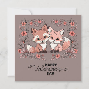 Cartes Pour Fêtes Annuelles Jour de la Saint-Valentin Amoureux de Renard de De
