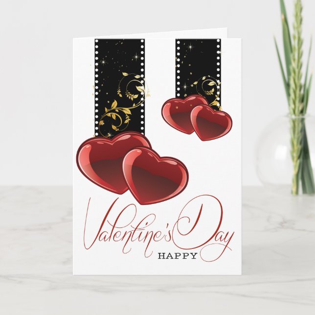 Cartes Pour Fêtes Annuelles Jour de la Saint-Valentin design élégant (Devant)