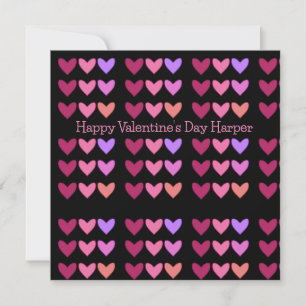 Cartes Pour Fêtes Annuelles Jour de la Saint-Valentin moderne et joli rose et