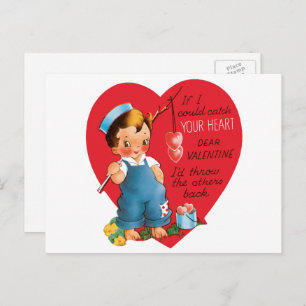 Cartes Pour Fêtes Annuelles Jour de la Saint Valentin vintage, Coeurs de Pêche