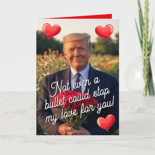 Cartes Pour Fêtes Annuelles Jour de l'amour par balle du président Donald Trum