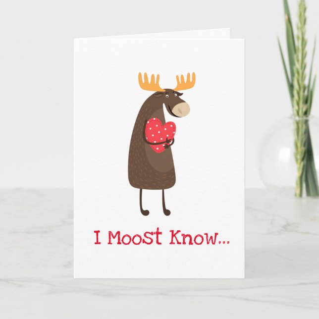 Cartes Pour Fêtes Annuelles Jour de Moose Valentines (Devant)