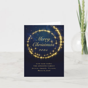 Cartes Pour Fêtes Annuelles Jour de Noël de la Marine d'or