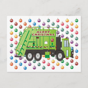 Cartes Pour Fêtes Annuelles Jour de Noël du camion à ordures