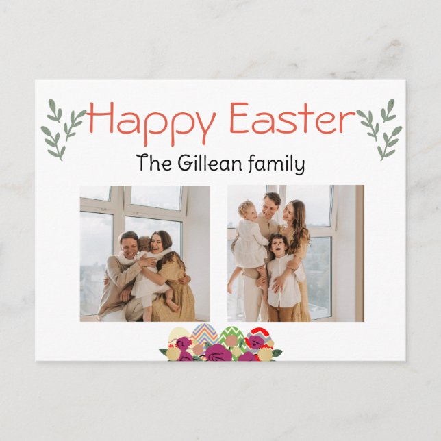 Cartes Pour Fêtes Annuelles jour de Pâques, heureux de Pâques à la famille deu (Devant)