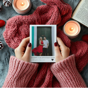 Cartes Pour Fêtes Annuelles Jour de Valantine minimum noir & blanc & photo