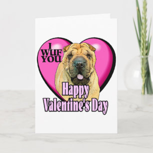 Cartes Pour Fêtes Annuelles Jour de Valentines de Shar-pei de Chinois