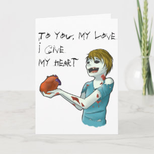 Cartes Pour Fêtes Annuelles Jour de Valentines de zombi