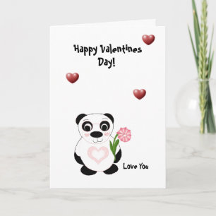 Cartes Pour Fêtes Annuelles Jour de Valentines heureux - ours panda