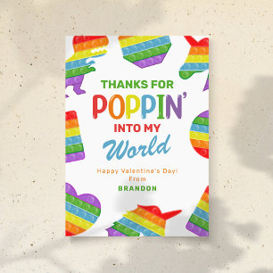 Cartes Pour Fêtes Annuelles Jour de Valentines pour enfants Fidget Poppin