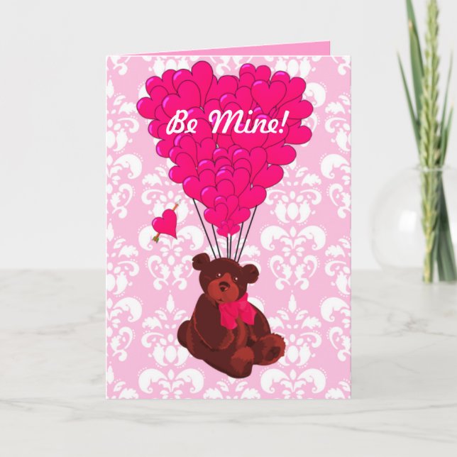 Cartes Pour Fêtes Annuelles Jour de valentines romantique mignon d'ours de (Devant)