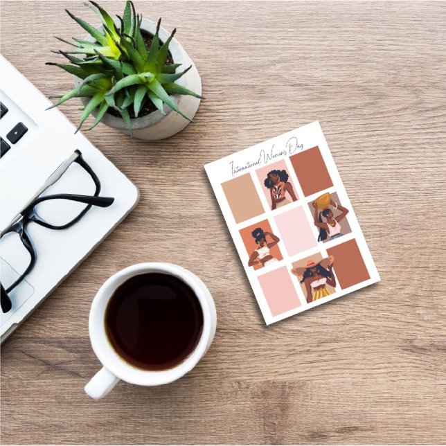 Cartes Pour Fêtes Annuelles Jour des femmes artistiques modernes / Mois noir B (Créateur téléchargé)