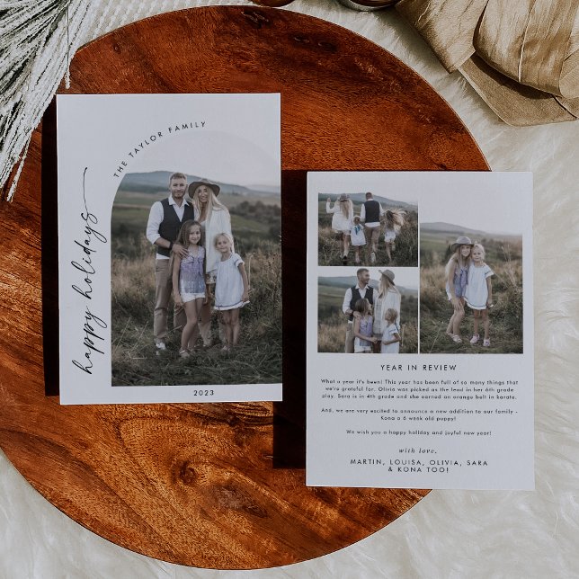 Cartes Pour Fêtes Annuelles Jour des Fêtes de Boho Arch Année d'examen (Créateur téléchargé)