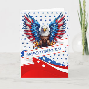 Cartes Pour Fêtes Annuelles Jour des Forces Armées Aigle Patriotique Rouge Bla