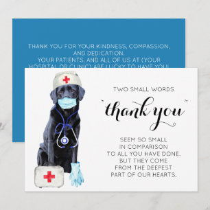 Cartes Pour Fêtes Annuelles Jour des infirmières de Merci de chien mignonne